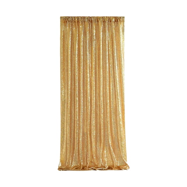Qiulaii 1pcs Shimmer Sequined Rod Pocket Curtains Glamorous Party Drapes for Wedding Decorations & Event Backdrop