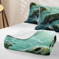 thumbnail image 4 of Erosebridal Sea Manatee Twin Quilt Set, Marine Animal Twin Coverlet Set, Reversible 2pcs, 1 Bedspread and 1 Pillowcase, 4 of 7