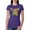 Purple Rush, variant on Dean Russo The Pig Animal Lover Womens Slim Fit Junior Tee, Heather Grey, Large
