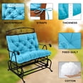 thumbnail image 3 of Outdoor Swing Cushions, Garden Bench Cushions with Backrest and Ties Non-Slip Bench Pads 2-3 Seater Washable Swing Replacement Cushions for Garden Patio Porch loveseat Pad (Sky Blue 40 * 40 in), 3 of 6