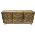 thumbnail image 5 of Yosemite Home Decor Dream Weaver Wood Accent Console Table in Brown/Gold, 5 of 5