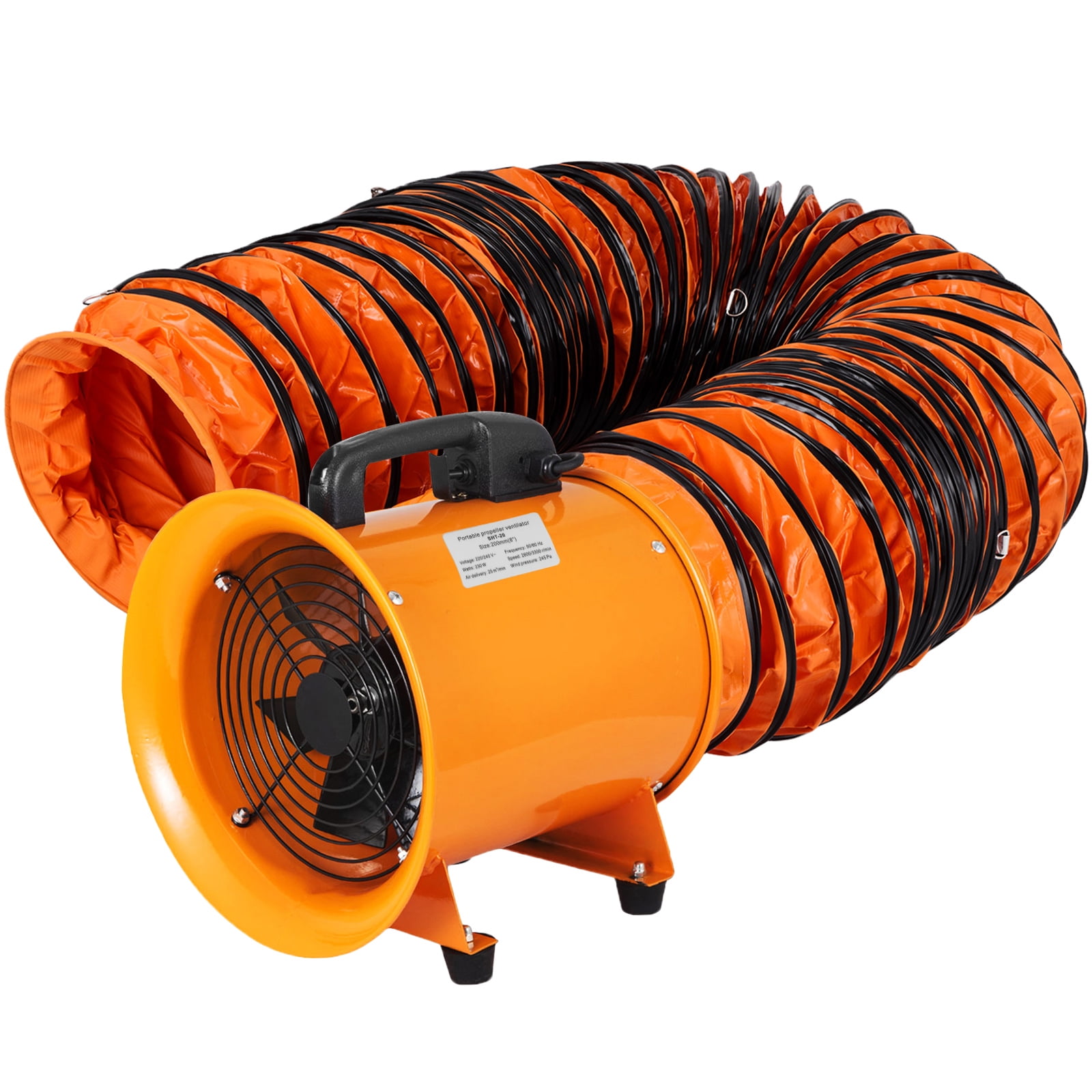 Vevor Utility Blower Fan 8 Inch With 5m Duct Hose 200mm Portable Ventilator high Velocity Utility Blower Mighty Mini Low Noise 8inch 5m Cylinder Fa