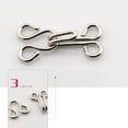 thumbnail image 4 of 50PC Metal Hook Button Hooks and Eyes Closure Buckle Sewing Handcraft Tools for Collar Pants Coat (Silver), 4 of 5