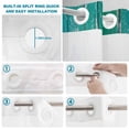 thumbnail image 4 of No Hook Shower Curtain, Spring Daisy Leaves Shower Curtains for Bathroom with See Through Top Window, Vintage Watercolor Flowers Teal Wooden Waterproof & Washable Bath Curtain Stall 48"x72", 4 of 9