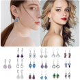 thumbnail image 2 of NGHnuifg New Set Of Earrings Opal Earrings Drop Diamond Gradient Pair Bohemian Ear Clips Star Dangle Earrings Multiple Earrings Set for Women Womens Earrings Dangling Trendy, 2 of 9