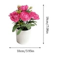 thumbnail image 3 of cpengpj Lifelike Layered Peony Artificial Floral Bonsai, Fade Resistant Plastic, for Living Room Space Livening, 1 Piece, 3 of 6