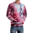thumbnail image 5 of Pink Rose And Eiffel Tower Men's Women New Sweatshirt Hoodie Men's Plus Size Sweatshirt Hooded Sweatshirt 3d Printed Street Men's Cloth, 5 of 6