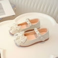 thumbnail image 2 of Girls' Princess Mary Jane Shoes, Soft Sole Leather, Lace Bow, Spring Autumn Dress Shoes, 2 of 5