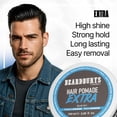 thumbnail image 2 of Beardburys Extreme Hold Pomade for Men Style & Finish Hair Wax Extra Firm, Strong Hold & High Shine Hair, Water Based, Easy to Wash Out, Adds Volume 100ml, 2 of 5