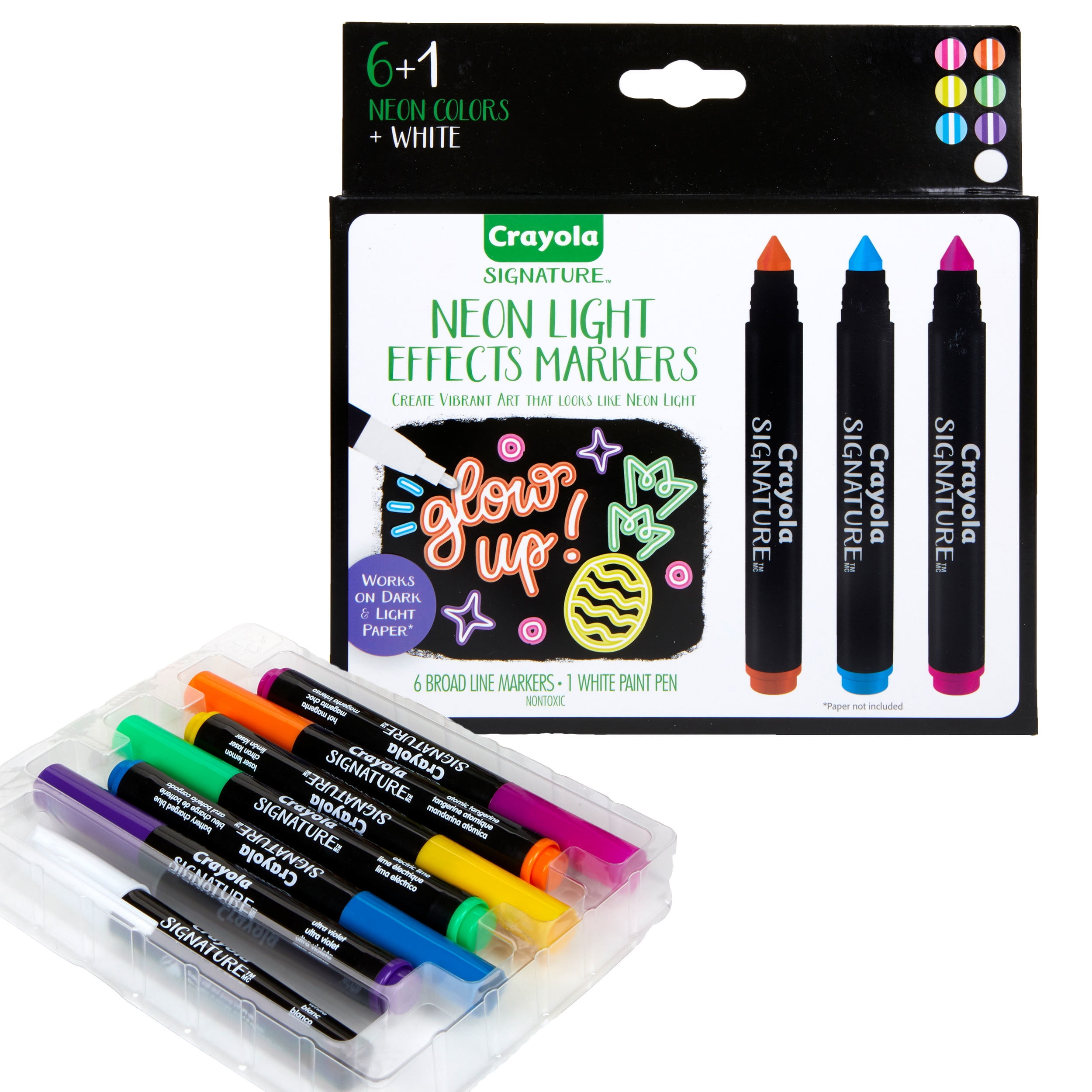 Crayola Signature Neon Light Markers 6/Pk