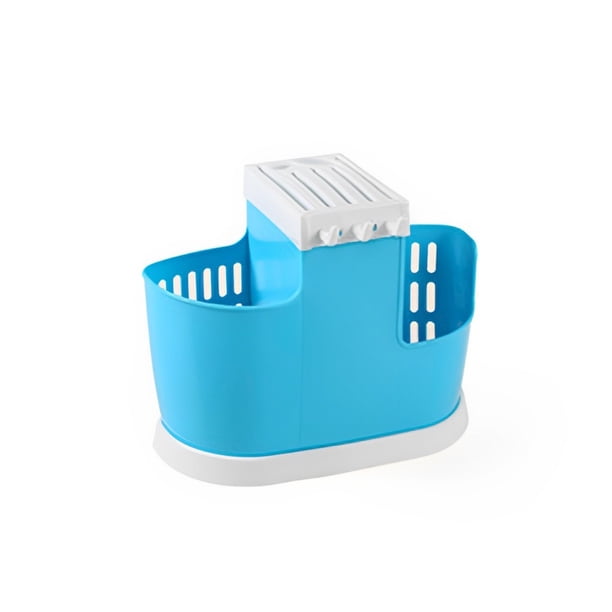 Monstrate Estante de almacenamiento de vajilla ABS, repuesto portátil, desmontable, para el hogar, cocina, rebanador, cuchara, estante, Organizadores de utensilios de cocina Azul