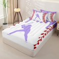 thumbnail image 2 of Homewish Baseball Games Sport Zipper Twin Comforter Sets with Fitted Sheet and 2 Pillowcases,Ball Gamer Silhouette Zipper Bedding Set For Kids Boys,Reversible,4 Pieces, 2 of 7