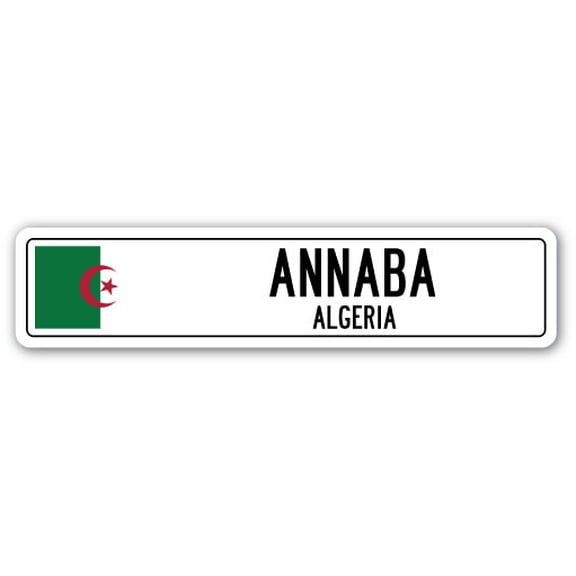 ANNABA ALGERIA Street Sign Algerian flag city country road wall gift