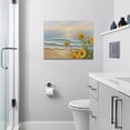 thumbnail image 5 of Sunflower Beach Decor Wall Art Coastal Ocean Waves Pictures Sunset Seascape Canvas Painting Nature Home Modern Artwork Decorations Framed for Bathroon Living Room Bedroom Office 16 x 12 inch, 5 of 6