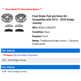thumbnail image 2 of Front Brake Pad and Rotor Kit - Compatible with 2012 - 2020 Dodge Journey 2013 2014 2015 2016 2017 2018 2019, 2 of 2