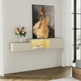 thumbnail image 4 of Floating Entertainment Center with Charging Station, Wall Mounted TV Stand with Yellow Light, Media Console Center with Storage, Modern Shelf Hanging Hutch Component Under TV,59'', 4 of 12