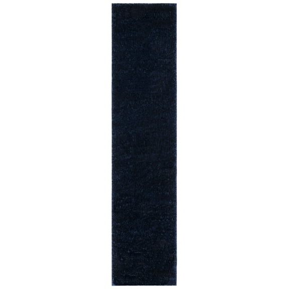 SAFAVIEH Tahoe Joey Modern Shag Runner, 2' x 9', Navy