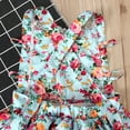 thumbnail image 1 of LEEy-world Robe de Mode pour Filles Été Sans Manches Col en V Rayée Imprimée avec Ceinture Robe Princesse Vêtements pour Tout-Petits, Bleu, 1 of 4