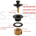 thumbnail image 6 of SENTO Bronze Lift and Turn Bathtub Drain Assembly Stopper Kit, Fit Both 1-1/2 Inch or 1-5/8 Inch Strainer and Stopper, Heavy Duty Metal with Matching Screws, Easy Installation, Oil-Rubbed Bronze, 6 of 7
