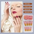 thumbnail image 2 of 1 Set French Tip Press on Nails Gradient Gifts Artificial Fingernails. Artificial Fingernails Detachable Decals Ballerina Gifts Manicure Kit for Girls Type 18, 2 of 6