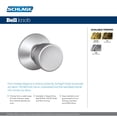 thumbnail image 3 of Schlage F40VBEL626 Bell Privacy Knob, Brushed Chrome, 3 of 3