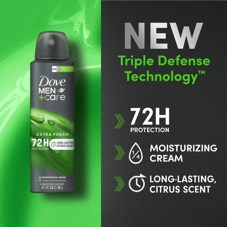 Dove Men+Care Antiperspirant Deodorant Dry Spray Twin Pack, Citrus