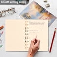 thumbnail image 5 of Painting Flowers Lake Trees Ring Binder Notebook Journey Note Diary College Ruled Spiral Notebook Study Loose Leaf Paper A5 60 Pages, 5 of 8