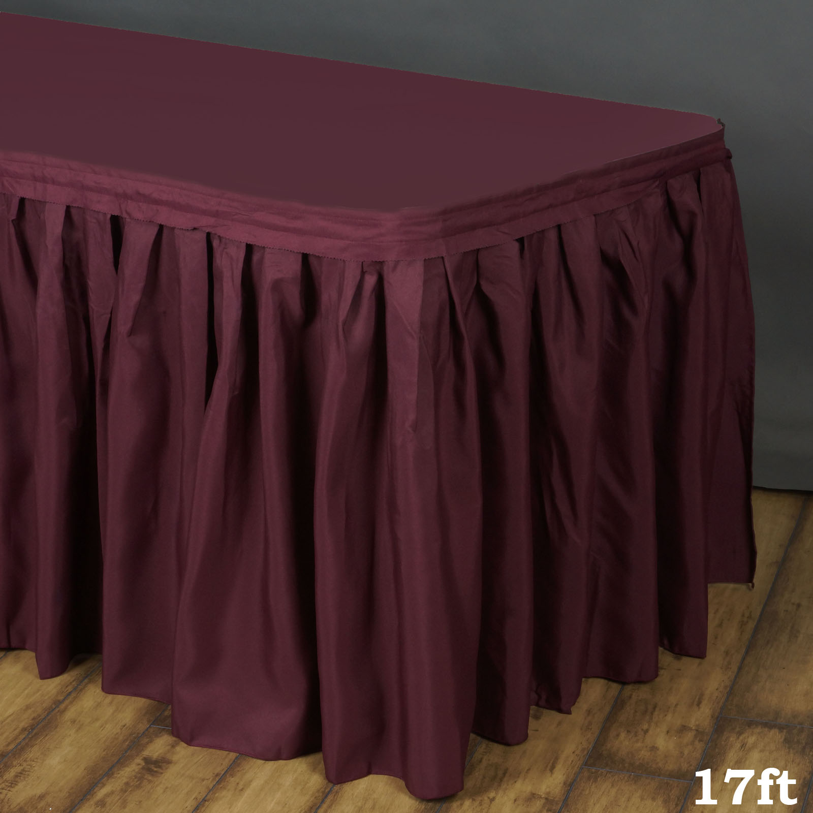 Efavormart Accordion Pleat Wholesale Polyester Table Skirt for Kitchen Dining Catering Wedding