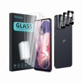 thumbnail image 1 of ccwonima 3 Pack Tempered Glass Screen Protector for Motorola Moto G Power 5G 2024 + 3 Pack Camera Lens Protector, Anti-Fingerprint, 9H Hardness, ScratchResistant, Easy to install, Case Friendly, 1 of 1