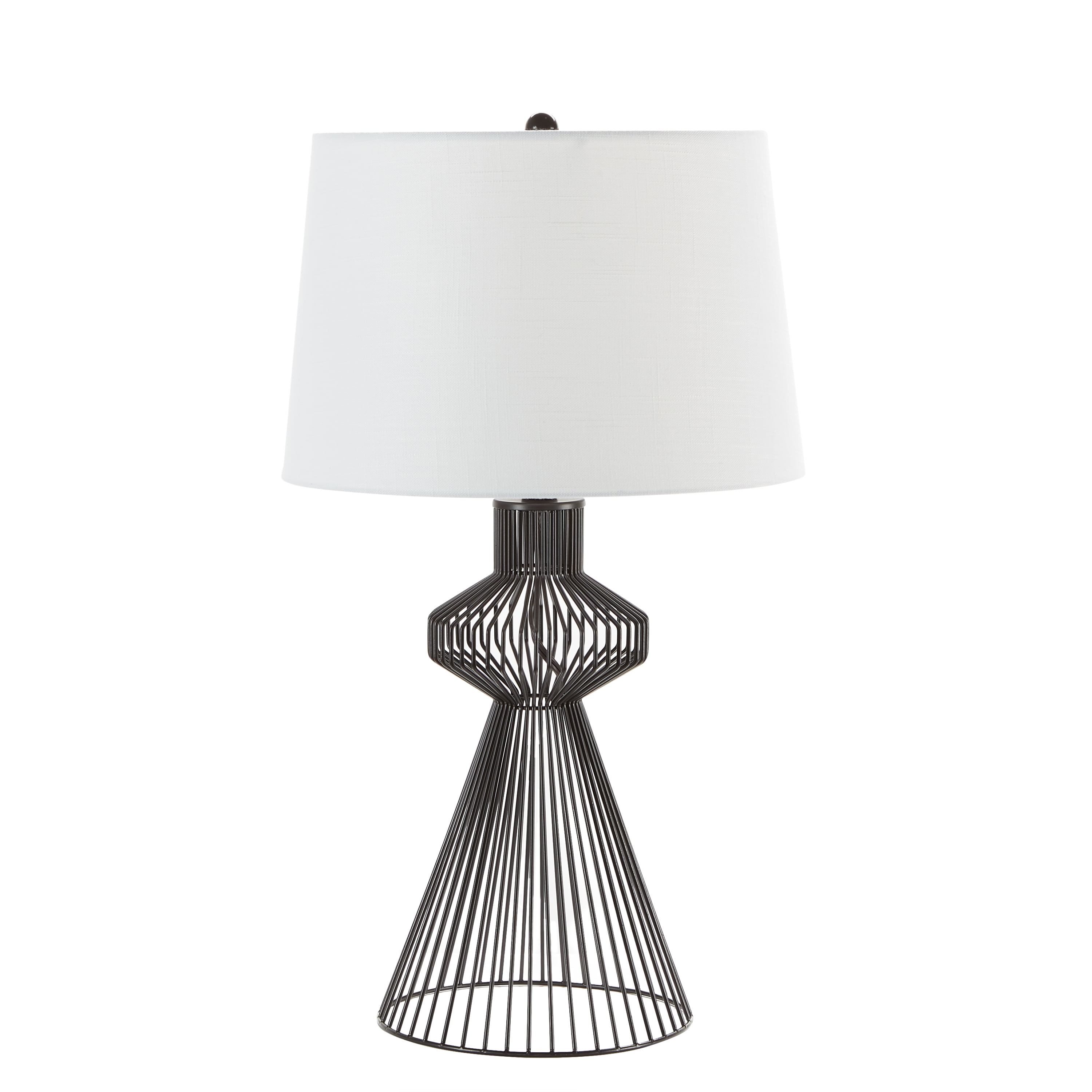 wire cage table lamp