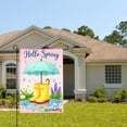 thumbnail image 2 of Amhnf Hello Spring Garden Flag With Umbrella Rain Boots And Flowers For Home Outdoor Garden Yard Decor 12x18 inch, 2 of 5