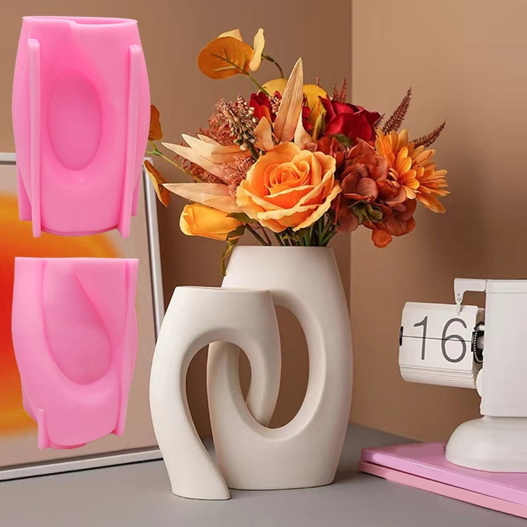lanema Special Shaped Vase Resin Molds Succulent Plant Flowerpot Silicone Mould Craft