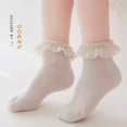 thumbnail image 6 of Laklulu 4 Pairs Baby Girl Socks Toddler Frilly Ruffle Socks Infant Newborn Socks Non Skid, 6 of 6