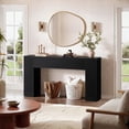 thumbnail image 4 of GUNAITO Farmhouse Console Table, 61" Fluted Long Sofa Table Behind Couch with Storage for Entryway, Black, 4 of 8