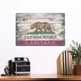 thumbnail image 2 of Carlsbad, CA, Rustic California State Flag (12x18 Aluminum Art, Indoor Outdoor Metal Sign Decor), 2 of 5