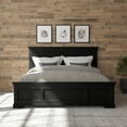 thumbnail image 3 of Homestyles Bedford King Size Traditional Wood Platform Bed, Black, 3 of 5