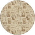 thumbnail image 2 of Addison Rugs Dream Shag Premium Machine Washable Transitional Mason Jars Beige Round Rug, 8' x 8', 2 of 8
