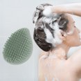 thumbnail image 2 of Unique Bargains 1 Pc Hair Brush Leaf Shape Scalp Scrubber Green, 2 of 6