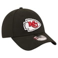 thumbnail image 3 of Men's New Era  Black Kansas City Chiefs Core Team 9FORTY Adjustable Hat, 3 of 7