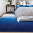 thumbnail image 5 of Washable Rugs 5x7, Modern Rug Soft Blue and White Rug for Living Room, Large Ombre Navy Blue Rug, Non-Slip Stain Resistant Floor Carpet for Bedroom, Dinning, Boys Room, Classroom, 5 of 5