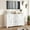 White, variant on 55" Modern Buffet Cabinet - Minimalist Sideboard with 3 Drawers & 4 Doors, Adjustable Shelves Storage Console for Kitchen, Dining & Living Room