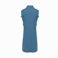 thumbnail image 4 of Leutsin Robe pour Femme Couleur Unie Sans Manches Robe en Denim Percée, 4 of 6