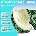 thumbnail image 5 of Premium Cactus Pattern Memory Foam Seat Cushion Ergonomic Chair Pad for Office Chair, Car, Airplane & Bleachers Sciatica, Tailbone Hip & Back Pain Relief - Chair Cushion for Long Office Workers., 5 of 5