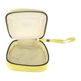 thumbnail image 4 of 1 Pc Women Floral Makeup Bag for Vacation Camping Business Travel Bathing Yellow PU Leather, 4 of 4