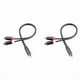 thumbnail image 2 of 2X Cable RCA Macho A 2RCA Hembra Cable de Audio 2 RCA Macho Divisor Cable Auxiliar para TV PC DVD Altavoz Amplificadores de Audio Subwoofer, 2 of 5