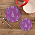 thumbnail image 7 of SKYSONIC Snow Tree Christmas Pot Holders Trivets, 2 Pcs Heat Resistant Trivets,Purple Xmas Winter Cotton Thread Weave Mats for Hot Pads Pans Pot Bowl Teapot for Kitchen Decor, 7 of 7