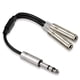 thumbnail image 4 of 2piezas 6,35 mm 1/4 Pulgada Jack Estéreo Cable Divisor Adaptador Cable Conector Una Doble ZóCalo 6,35 mm, 4 of 5