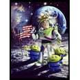 thumbnail image 2 of Men's Toy Story Buzz & Alien Moon Landing Graphic Tee Black 2X Big Tall, 2 of 3