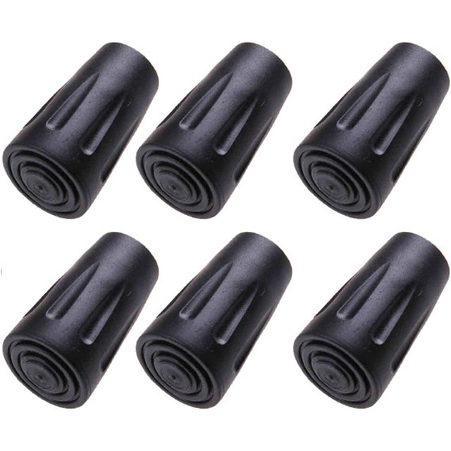 6 Pcs Embouts de Bâton de Marche en Caoutchouc, Embouts de Bâton de Randonnée Protecteurs de Remplacement, Pieds en Caoutchouc pour Bâtons de Randonnée, Embouts de Bâtons de Randonnée, Embout en Caoutchouc Adapté à la Plupart des Bâtons de Marche Absorbant les Chocs.