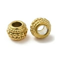 thumbnail image 2 of 20 pc 304 Stainless Steel Beads Large Hole Beads Rondelle Real 18K Gold Plated 8x6.5mm Hole: 4mm, 2 of 3